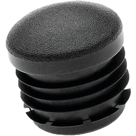 Embout intérieur rond plastique noir 30mm - FORTAPS - 16-30 (1/2)