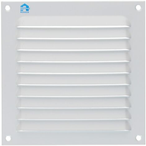 Grille à persienne 436 largeur 150mm hauteur 150mm époxy blanc RAL 9010 - RENSON - 16252