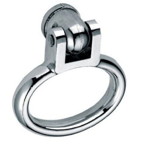 Vachette – Boucle double chromée 142 – Tige carrée 6mm – Portée Ø 14mm – Finition miroir – 84822