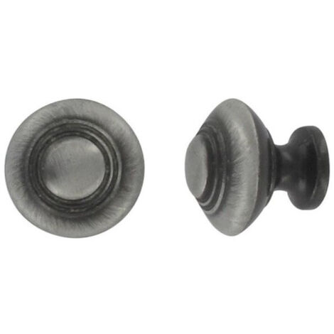 Bouton meuble zamak fer patiné 301 30mm - BROS - 301Z18