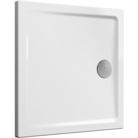 Vitra – Receveur de douche à poser 120x80cm – Ultra plat – Surface antidérapante – Bonde 90mm pour évacuation rapide – Céramique blanche