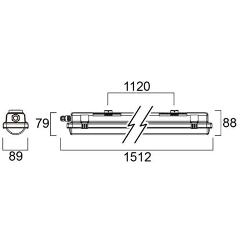 Réglettes étanche RESISTO IP66 840 QC 7600Lm - SYLVANIA - 0010250