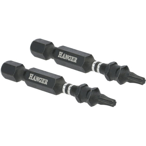 Jeu de 2 embouts impact 1 4 pour vis étoile T20 50mm HANGER 134062 (1/4)