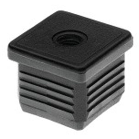 Fortaps embout douille carré noir polyéthylène 40x40 mm