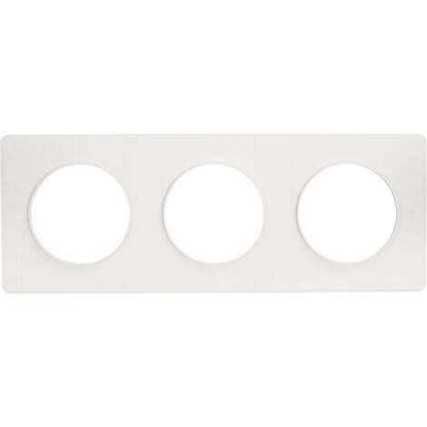 Schneider Electric – Plaque Schneider 3 postes blanc – Montage horizontal ou vertical – Entraxe 71 mm – IK04 IP21 D – S520806