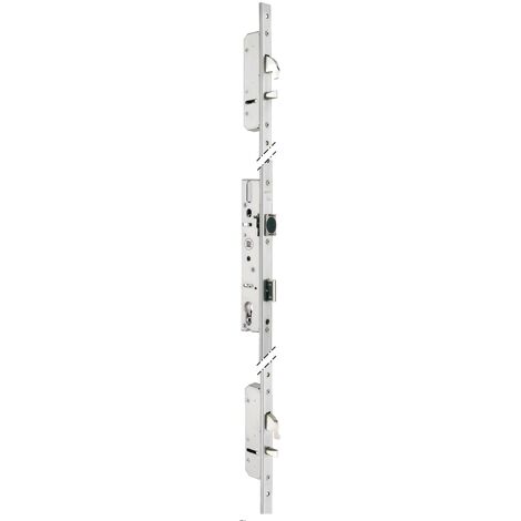 Assa Abloy – Serrure 3 points TF3 à pêne crochet et pêne dormant 45mm – Protection anti-sciage – Têtière inox U 24x6mm – Entraxe 92mm