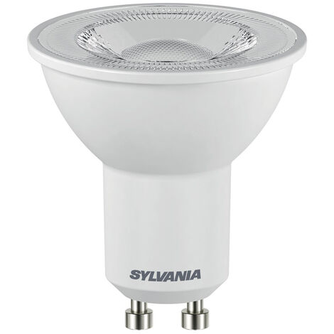 Sylvania – Lot de 5 lampes LED GU10 345lm 36° – Culot blanc – Durée de vie 15.000 heures – Pour résidentiel (1/6)