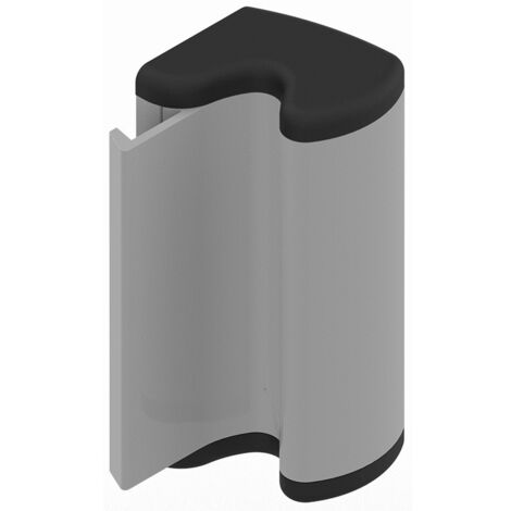 Gâche 190mm laqué gris aluminium RAL9006 - LA CROISEE DS - DS6156-007