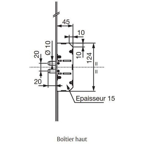 Serrure 5 points série 5700 SPN1 2040X18 écart de pene 20mm A2P - VACHETTE - 18424000