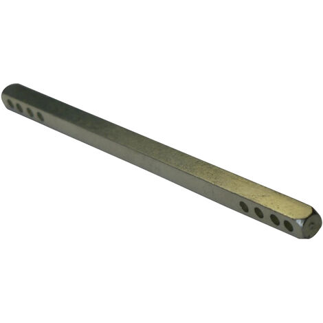 Tige carrée 8mm percée 4+4 trous 110mm acier zingué - DUVAL - 34-1042-1811