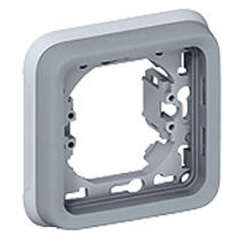 Support plaque étanche PLEXO composable IP55 gris 1 poste - LEGRAND - 069681