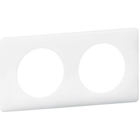 Plaque CÉLIANE finition blanc Laqué 2 postes - LEGRAND - 066632