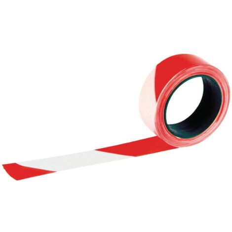 Ruban de chantier RUBAPLAST 50mm longueur 100m Rouge / blanc - TALIAPLAST - 540304 (1/2)