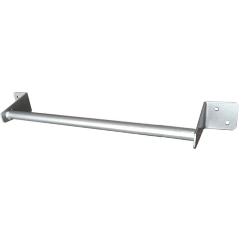 Barre d'accrochage fixe pour échelle – Finition zinguée gris – Largeur 50 cm – Distance mur 10 cm – Diamètre tube 25 mm - Z3579000
