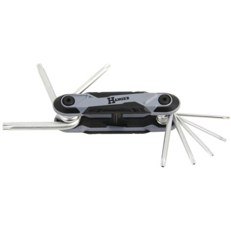 Jeu de 8 clés mâles étoilé percée sur monture bi-matière - HANGER - 250114 (1/3)
