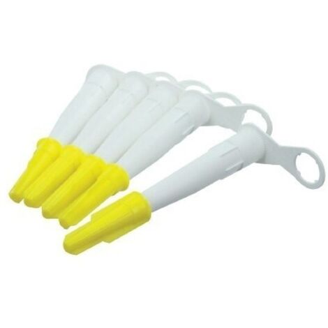 Soudal – Embouts pour cartouche 290 à 310 ml – Set de 5 canules bouchons – Adaptable sur toutes cartouches – Pour mastic et silicone