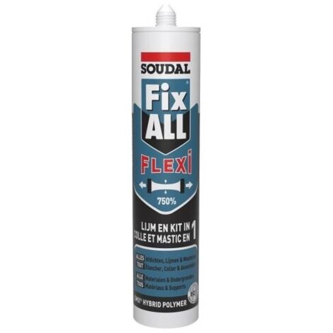 Soudal – Mastic de fixation polymère hybride noir 290ml – Colle élastique pour collage et rejointoyage – Résistant à l'humidité et aux températures extrêmes