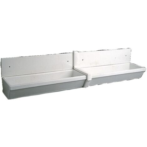 Geberit – Lavabo collectif PUBLICA rectangulaire blanc 1000x390mm en céramique – Fixation murale – Compatible robinetterie murale – 762000000