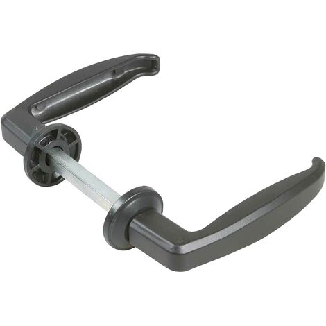 Béquille double pour porte métallique 35-50mm carré 7mm noire - IBFM - 535/7