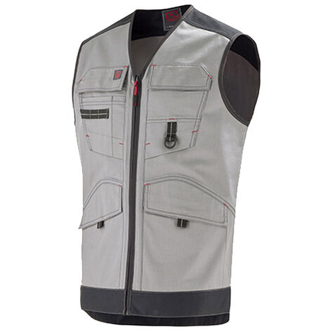 Gilet de travail sans manches Lafont TROWEL Gris/Noir Sergé 250 g/m² XL (1/3)