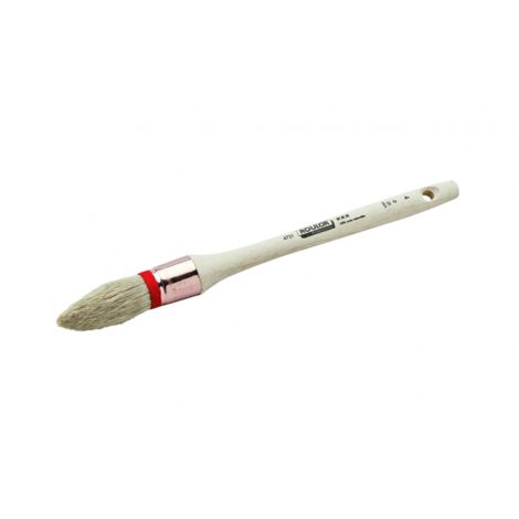 Roulor – Brosse à réchampir 15mm – Fibres en soie pour peinture solvantée – Manche en bois brut poncé – Précision pour petits espaces
