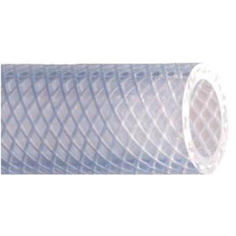 Tuyau souple transparent 8x14mm longueur 25m – PVC sans phtalate pour liquides alimentaires et air comprimé – Renfort textile pour flexibilité – Alfaflex