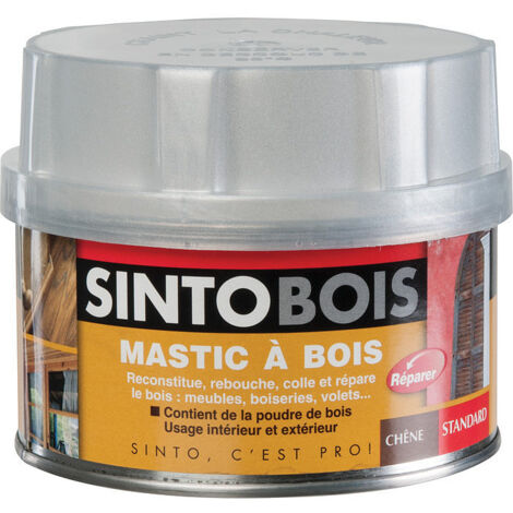 Mastic bi-composants sans styrène pour bois dur – Application intérieure et extérieure – Ponçable en 20 minutes – 23702 – Sintobois (1/4)