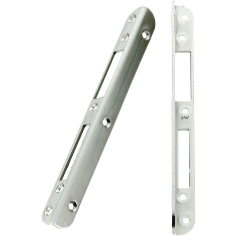 Ferco – Gâche centrale SECURY équerre droite pour bois – Finition argent résistante à la corrosion – Compatible serrures multipoints – 274700R1