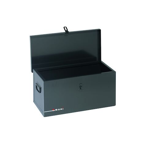 Coffre de chantier 850 x 350 x 350 mm – Tôle 10/10e et 12/10e – Volume 105 L – Fermoir cadenassable pour sécurité – Sori - CR850B