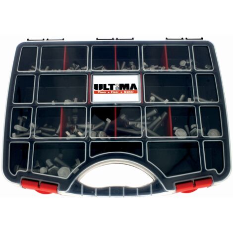 Vis à métaux tête héxagonale inox A2 DIN 933 coffret de 170 - ULTIMA - COF811 (1/3)