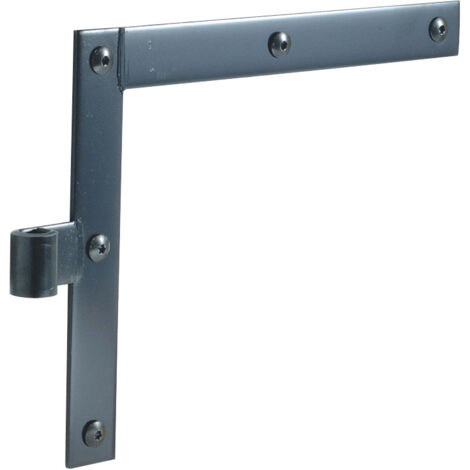 Torbel – Équerre de volet 35x5mm diamètre 14mm – Finition cataphorèse noire – Paire 1/2 gauche – Support renforcé pour volets et portes