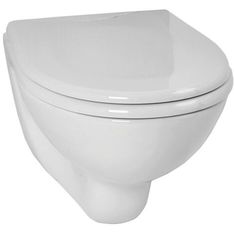 Vitra – Pack WC NORMUS cuvette suspendue courte 48X35,5cm – Abattant ergonomique – Gain d'espace – 7649B0036078