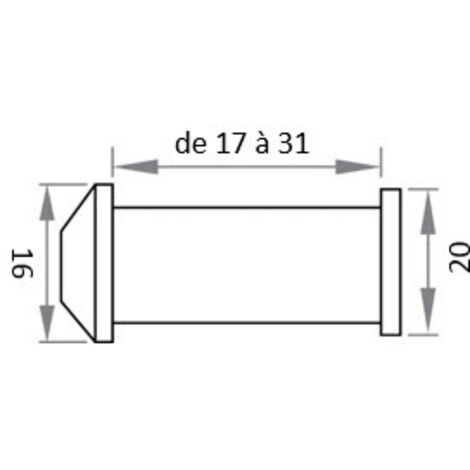 Microviseur pour porte de 17 à 28mm et 31 à 38mm diamètre 12mm laiton poli - HERACLES - MICRO-01