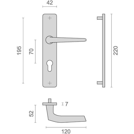 Ensemble sur plaque HIONNA type clé I argent - HERACLES - B-HIONNA-03