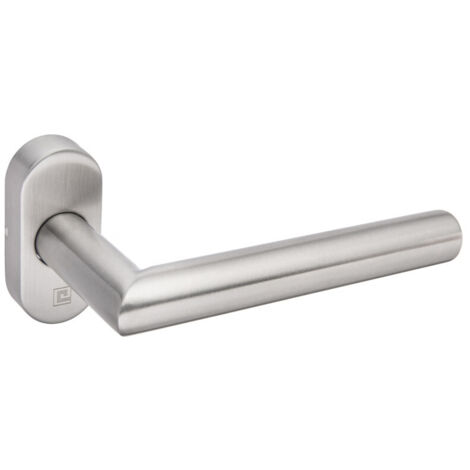 Béquille double sur rosace ovale étroite JADE 1394 inox brossée - HERACLES - B-INOX-RE02 (1/3)