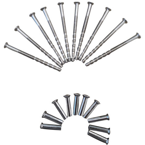 Vis reliure M4 recoupable 30-65mm avec douille M4x22 satin nickelé sachet de 10 - HERACLES - ACC-VR-3065NK