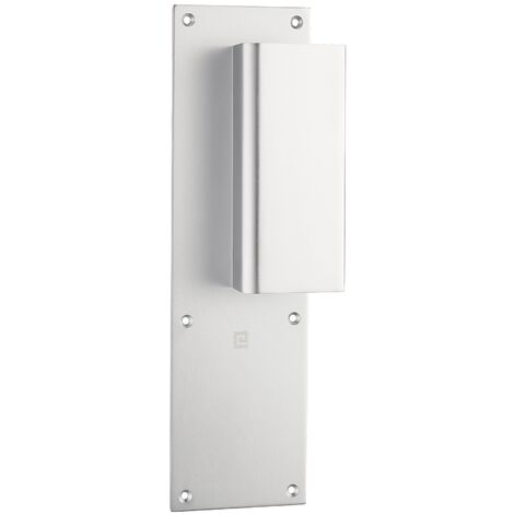 Poignée de porte d'entrée réversible en aluminium argenté – Dimensions 250 x 70 mm – Saillie 36,5 mm – Résistante aux intempéries – Heracles (1/4)