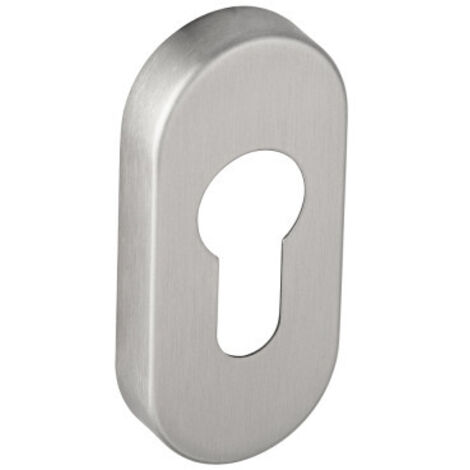 Paire de rosace ovale clé I inox brossé - HERACLES - B-INOX-11