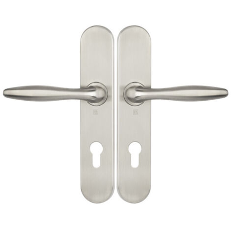 Ensemble sur plaques série JADE 1594 acier type clé I finition inox - HERACLES - B-INOX-SP24