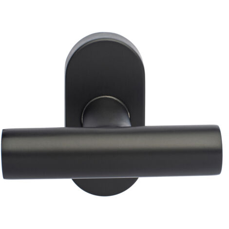 Heracles – Poignée de fenêtre inox AISI 304 noire – Entraxe 43mm – Béquille 80x60mm – Système cran d'arrêt – BINOXPF05N