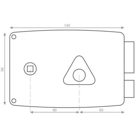 Serrure monopoint en applique ERCY 5 goupilles 5G horizontal fouillot droite cylindre de 45mm - HERACLES - C5-501712-1