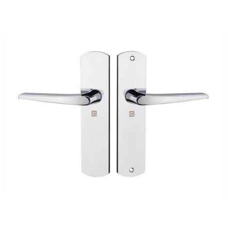 Ensemble sur petites plaques KROM HOME entraxe 70mm bec de cane chromé brillant - HERACLES - B-KROM-07 (1/3)