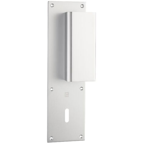 Poignée palière aluminium type Bastille 70x250mm argent clé L - HERACLES - I-231103CLEL