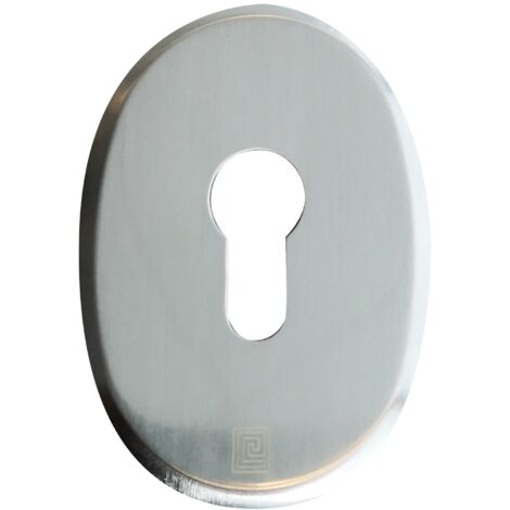 Rosace ovale SALOME satin nickelé clé I - HERACLES - D-807ROE-SN