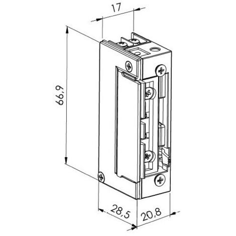 Gâche 2 temps ULTIMFIT 12 24V AC DC HERACLES 1433 RFT (1/2)