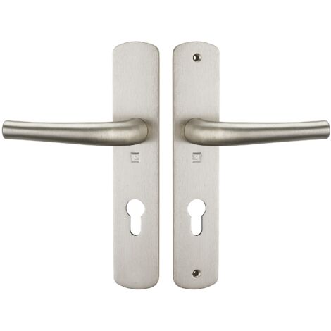Ensemble sur plaque SALOME HOME entraxe 195mm clé I inox - HERACLES - B-SALOME-04 (1/3)
