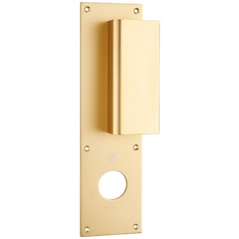 Poignée palière aluminium type Bastille 70x250mm champagne trou de 34 - HERACLES - I-231102TR34 (1/3)