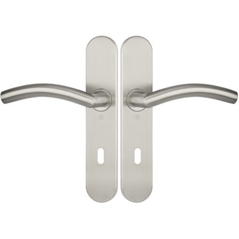 Ensemble sur plaques série JADE 1494 type clé L finition inox brossé - HERACLES - B-INOX-SP19 (1/3)