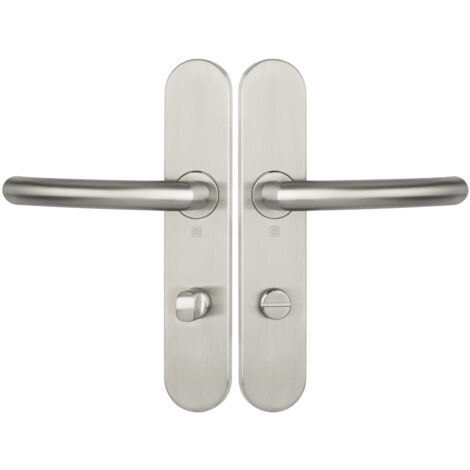 Ensemble sur plaque JADE Série 1094 type condamnation finition inox brossé - HERACLES - B-INOX-SP02 (1/3)