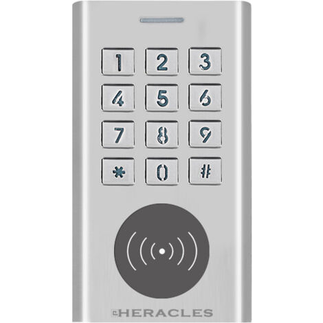 Heracles – Clavier lecteur autonome Mifare étanche IP66 – Zamak résistant aux chocs – Alimentation 12-24V AC/DC – PCACLSMMF